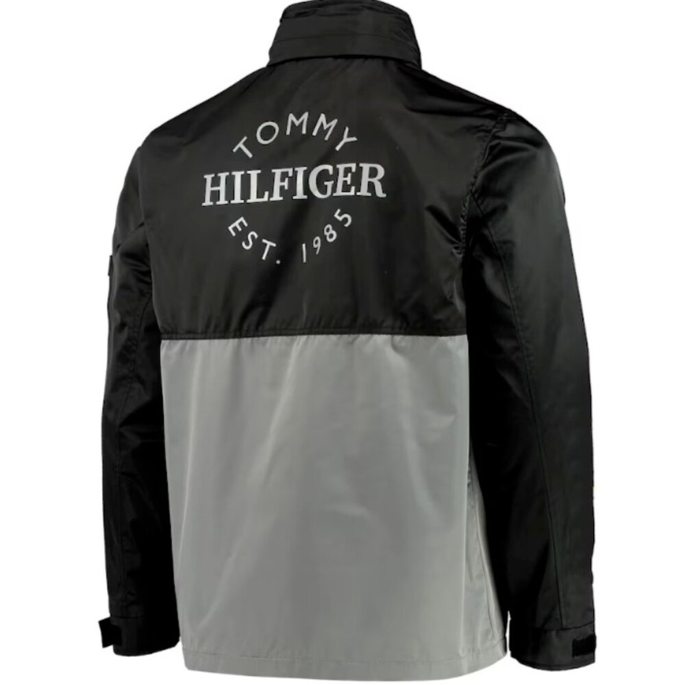 Tommy Hilfiger Super Bowl LVI Anorak Hoodie Quarter-Zip Jacket Black Men's 2XL